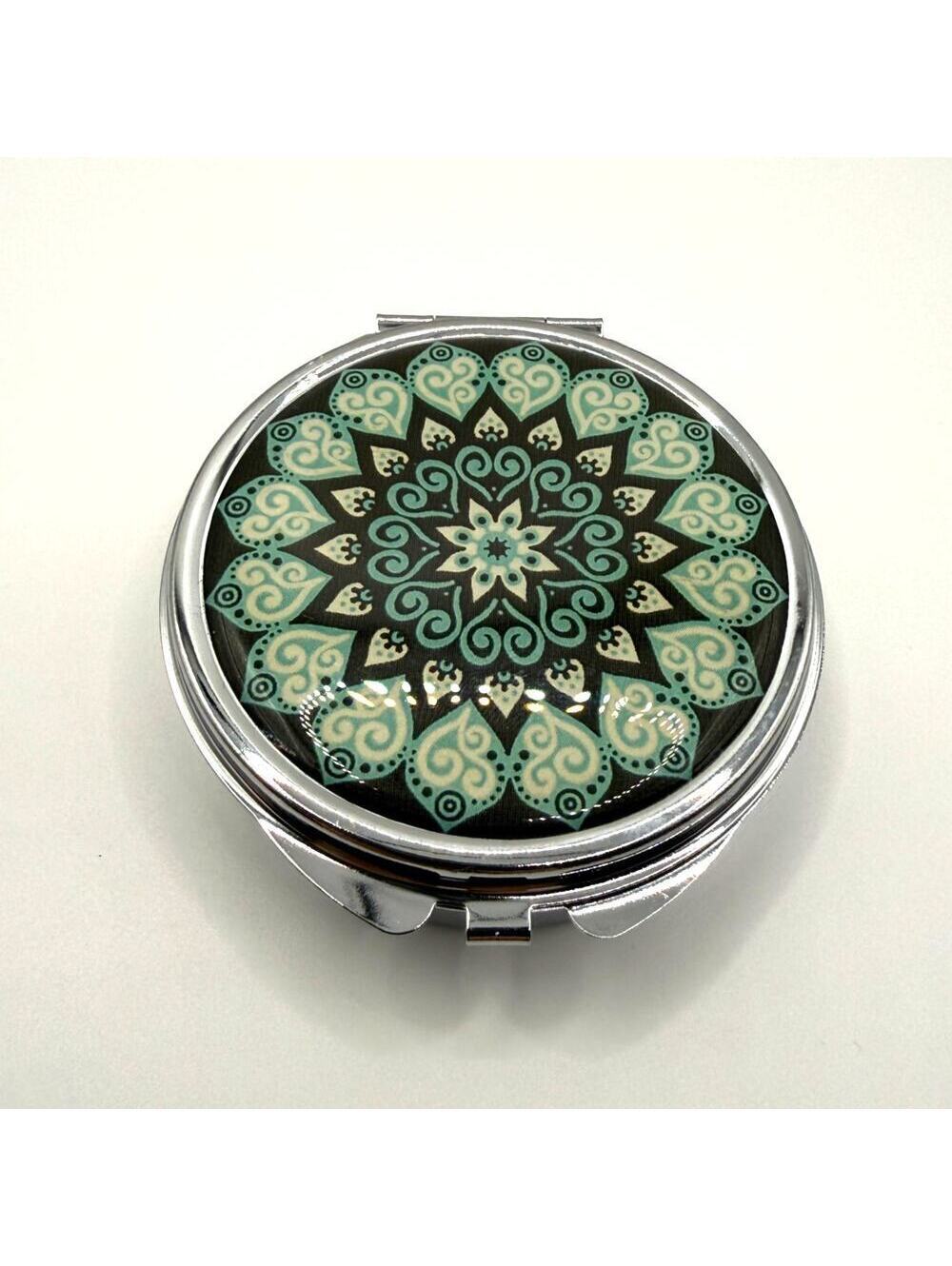 โญPICK 3/$15 New Mandala Travel Pill Organizer with Mirror
